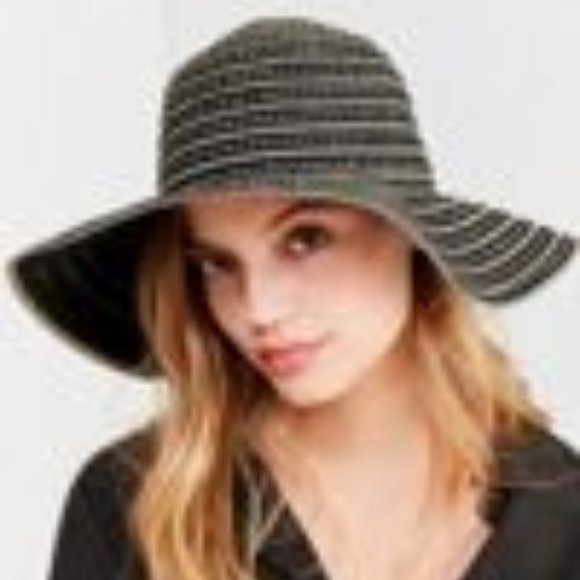 URBAN OUTFITTERS RIBBON SPIRALED WIDE BRIM HAT - Picture 6 of 7
